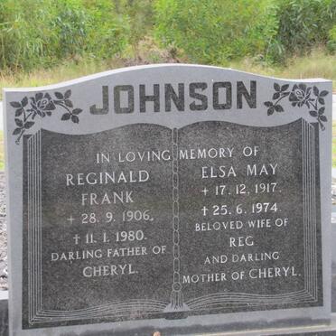JOHNSON Reginald Frank 1906-1980 &amp; Elsa May 1917-1974