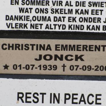 JONCK Christina Emmerentia 1939-2007