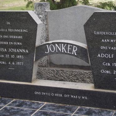 JONKER Adolf Jacobus 1888-1970 &amp; Louisa Johanna 1893-1977