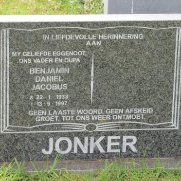 JONKER Benjamin Daniel Jacobus 1933-1997