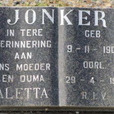 JONKER Aletta 1900-1981