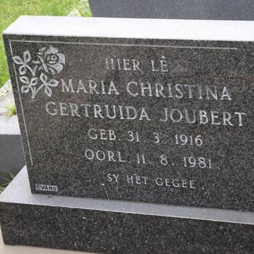JOUBERT Maria Christina Gertruida 1916-1981