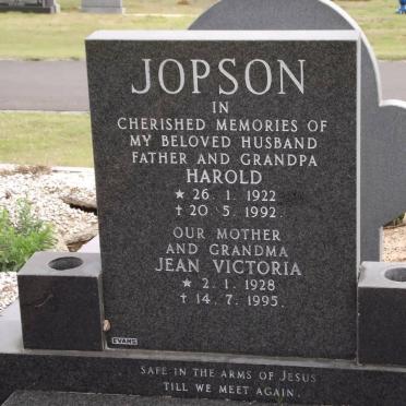 JOPSON Harold 1922-1992 &amp; Jean Victoria 1928-1995