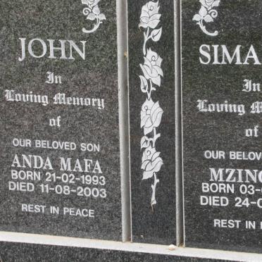 JOHN Anda Mafa 1993-2003 :: SIMAMA Mzingaye 1990-1991