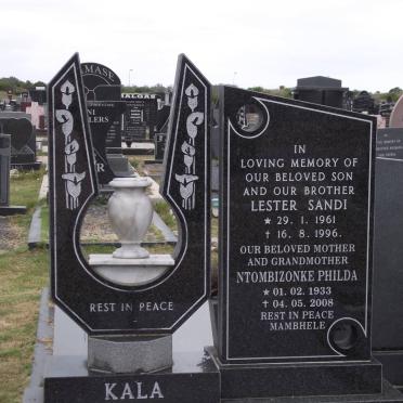 KALA Lester Sandi 1961-1996 :: KALA Ntombizonke Philda 1933-2008