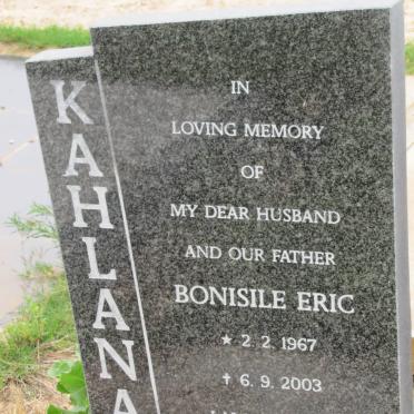 KAHLANA Bonisile Eric 1967-2003