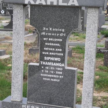 KAHLA Siphiwo Thamsanqa 1963-2008