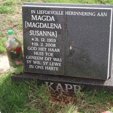 KAPP Magdalena Susanna 1959-2008