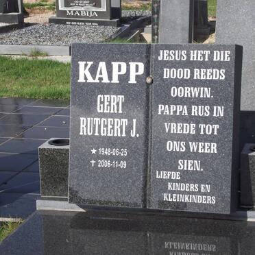 KAPP Gert Rutgert J. 1948-2006