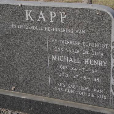 KAPP Michael Henry 1921-1981