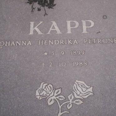 KAPP Johanna Hendrika Petronella 1899-1988