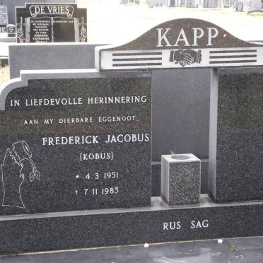 KAPP Frederick Jacobus 1951-1985