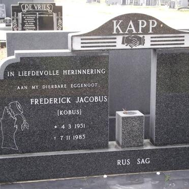 KAPP Frederick Jacobus 1951-1985
