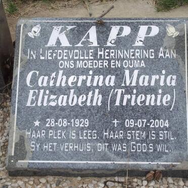 KAPP Catherina Maria Elizabeth 1929-2004