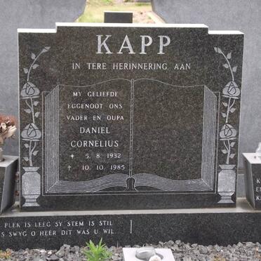 KAPP Daniel Cornelius 1932-1985