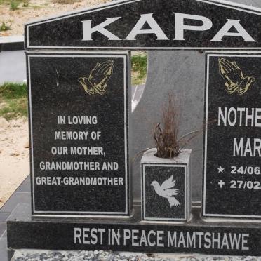 KAPA Nothemba Maria 1921-2012
