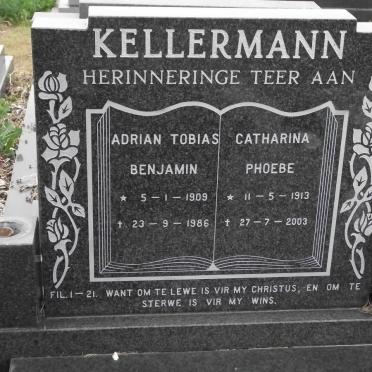 KELLERMANN Adrian Tobia Benjamin 1909-1986 &amp; Catharina Phoebe 1913-2003