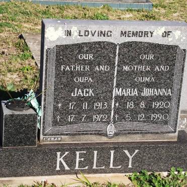 KELLY Jack 1913-1972 &amp; Maria Johanna 1920-1990