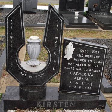 KIRSTEN Catherina Aletta 1916-1987