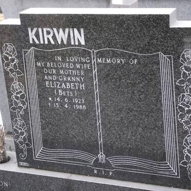 KIRWIN Elizabeth 1923-1988