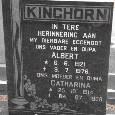 KINGHORN Albert 1921-1976 &amp; Catharina 1914-1988