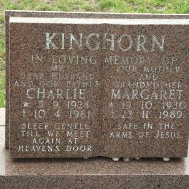 KINGHORN Charlie 1924-1981 &amp; Margaret 1930-1989