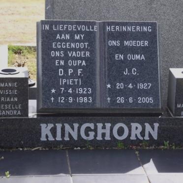 KINGHORN D.P.F. 1923-1983 &amp; J.C. 1927-2005
