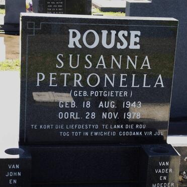 KLEBER Susanna Petronella formerly ROUSE nee POTGIETER 1943-1978