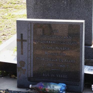 KLERK Magdelena Petronella, de 1913-1968