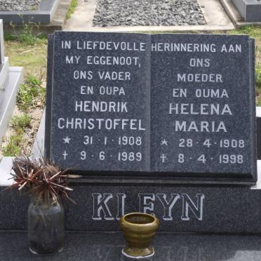 KLEYN Hendrik Christoffel 1908-1989 &amp; Helena Maria 1908-1998