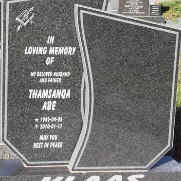 KLAAS Thamsanqa Abe 1949-2010