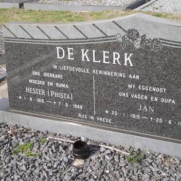 KLERK Hester, de 1915-1989 &amp; Jan 1915-1977