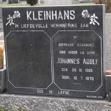 KLEINHANS Johannes Adolf 1905-1970