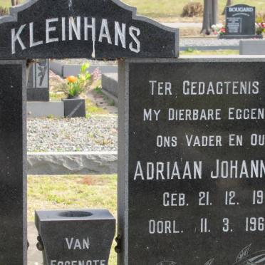 KLEINHANS Adriaan Johannes 1912-1968