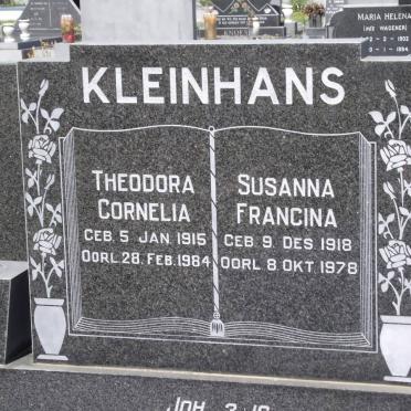 KLEINHANS Theodora Cornelia 1915-1984 :: KLEINHANS Susanna Francina 1918-1978