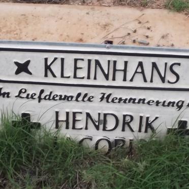 KLEINHANS Hendrik Jacobus 1926-2007