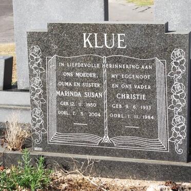 KLUE Christie 1933-1984 :: KLUE Marinda Susan 1950-2004