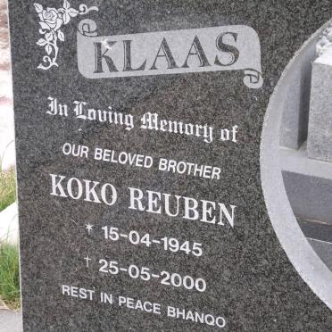 KLAAS Koko Reuben 1945-2000
