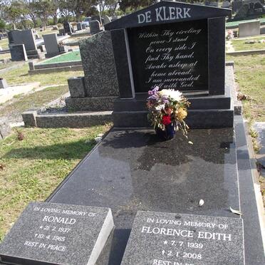 KLERK, de Ronald 1937-1965 &amp; Florence Edith 1939-2008