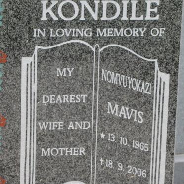KONDILE Nomvuyokazi Mavis 1965-2006