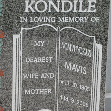 KONDILE Nomvuyokazi Mavis 1965-2006