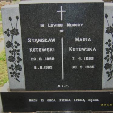 KOTOWSKI Stanislaw 1898-1969 &amp;  Maria 1899-1985