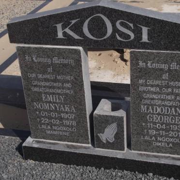 KOSI Madodana George 1937-2011 &amp; Emily Nomnyaka 1907-1978