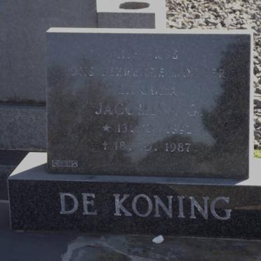KONING Jacomina G., de 1892-1987