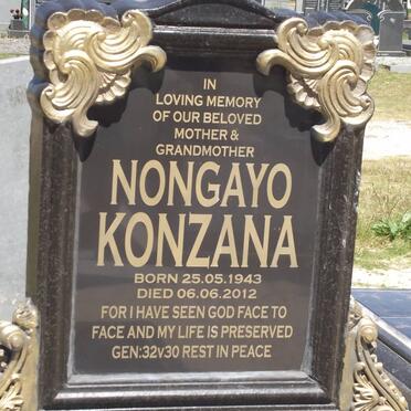 KONZANA Nongayo 1943-2012