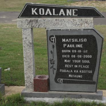 KOALANE Matsiliso Pauline 1952-2000