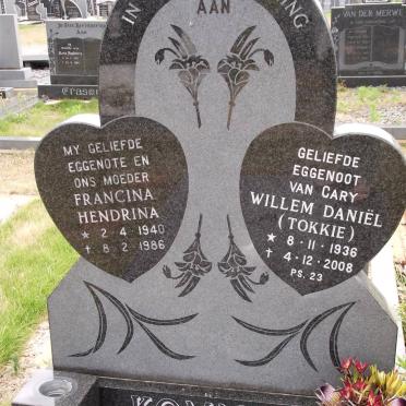 KOMMER Willem Damiel 1936-2008 &amp; Francina Hendrina 1940-1986