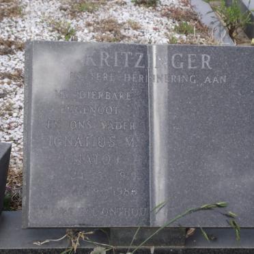 KRITZINGER Ignatius M. Nato 1919-1986