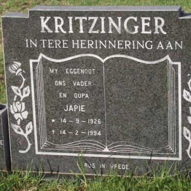 KRITZINGER Japie 1926-1994