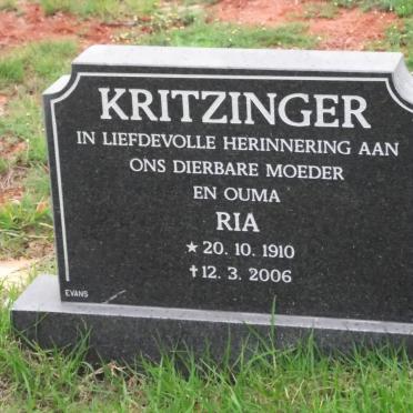 KRITZINGER Maria C.M. 1910-2006